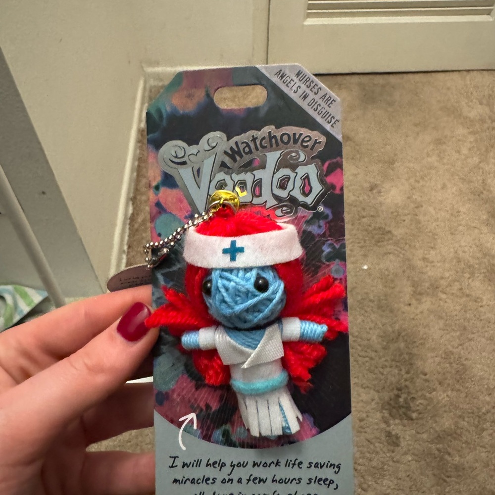 Nurse Keychain - Red and Blue